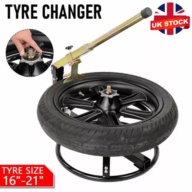 Motorcycle Wheel Change Stand Tire Changer Tyre Changing Station Bead Breaker UK