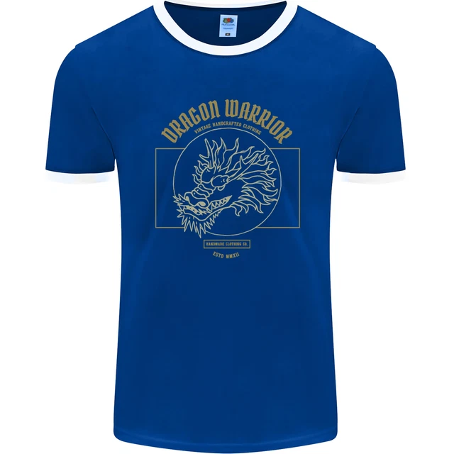 T-shirt lottatore uomo giapponese Dragon Warrior Samurai Giappone fotol 4