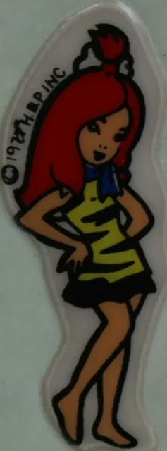 1977 PEBBLES FLINTSTONE Grown Up Puffy Sticker 2.5" (6.5 cm) Hanna-Barbera Spain