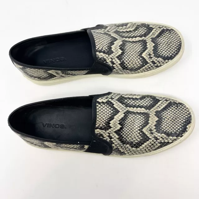 Vince Berlin Snakeskin Slip On Sneaker Womens Animla Print Leather Comfy Shoe 8M 2