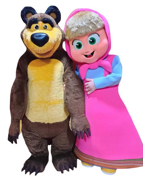 Mascotte MASHA e ORSO Super Deluxe costume adulto completo mascot professionale