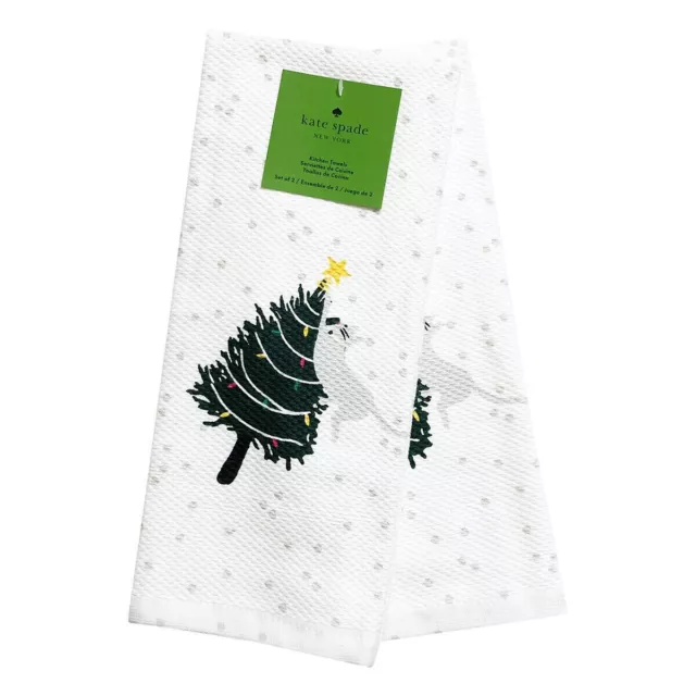 Kate Spade NY Holiday Kitchen Towels 100% Cotton Christmas 