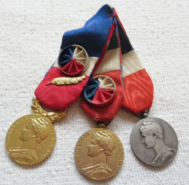 3 X France Medal Merit Medals D Industry 2X (G) .1x S.1 Person