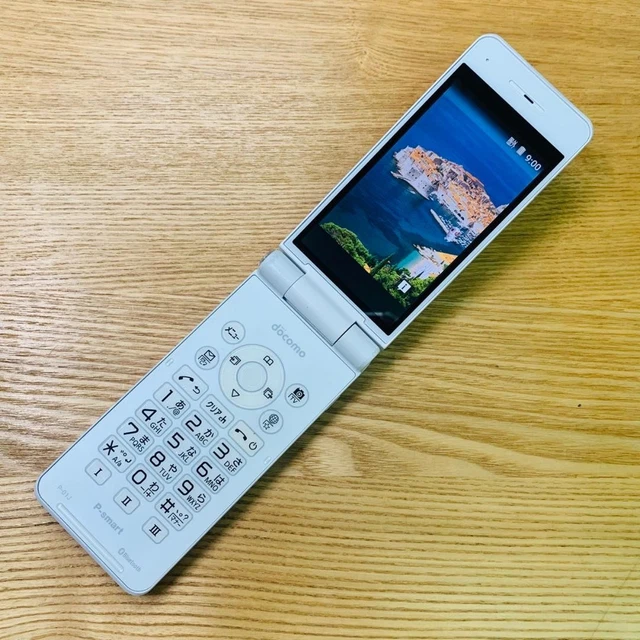 docomo P-01J ホワイト 折りたたみ式 docomo P-01J Panasonic Flip Phone White Japan Mobile Cell Phone