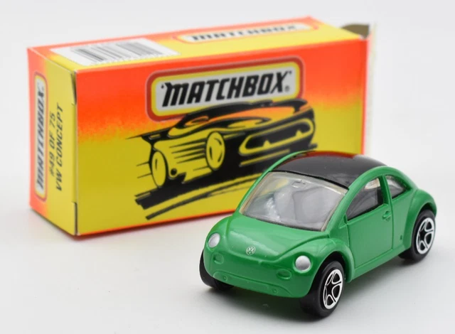 Voiture Miniature Matchbox 1/64 - Volkswagen New Beetle Cabriolet 2000, Grise, Neuve Non Ouverte