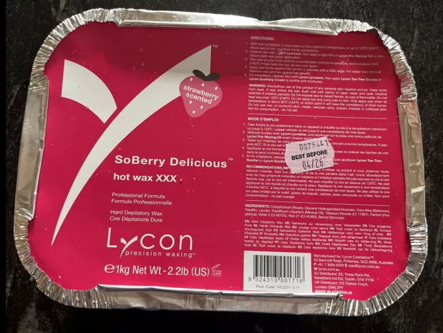 Lycon Precision Wax Lycoject So Berry Delicious Hot Waxing 1kg New