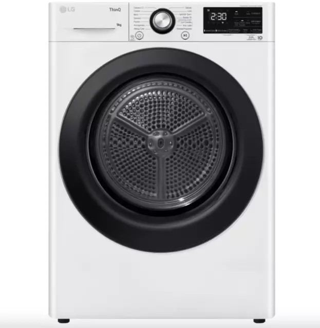 LG RH90V9AVBN Séchoir Pompe à Chaleur Dual Convertisseur 9KG Wifi Classe A