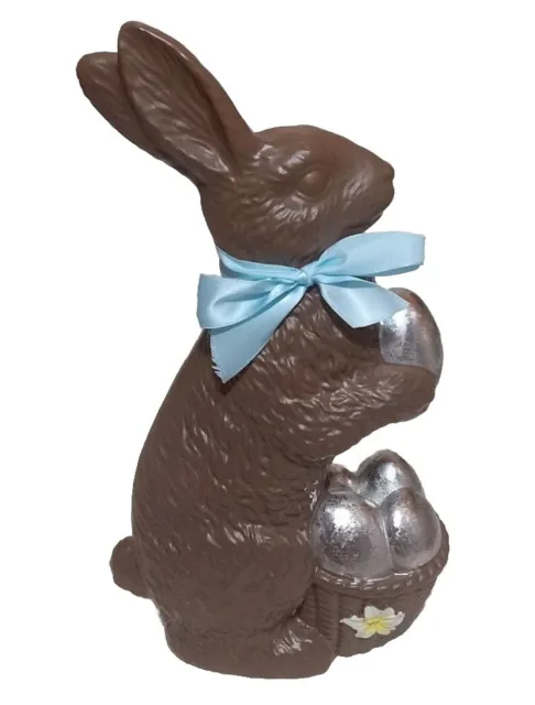 Retro ceramic large chocolate easter bunny faux candy spring decor