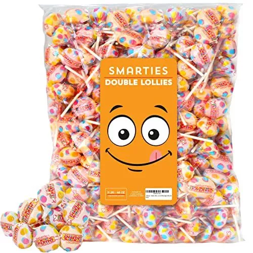 SMARTIES LOLLIPOPS - Mega Lollies - Fun Candy for Kids - Double Lollies ...