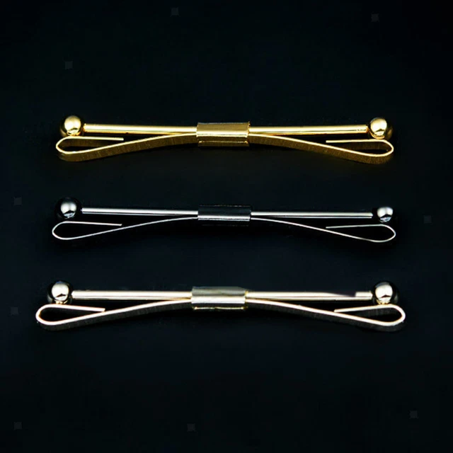 3Pack Tie Collar Pin Shirt Clip Clasp Bar Brooch Formal Suit Jewelry 2.4''