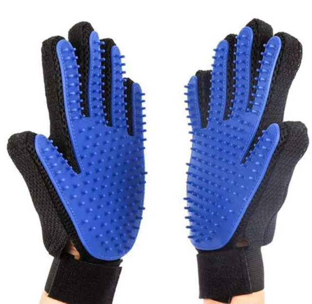 UPGRADED Pet Hair Brush Dog Cat Comb GLOVE Grooming Remover Mitt Fur Massage