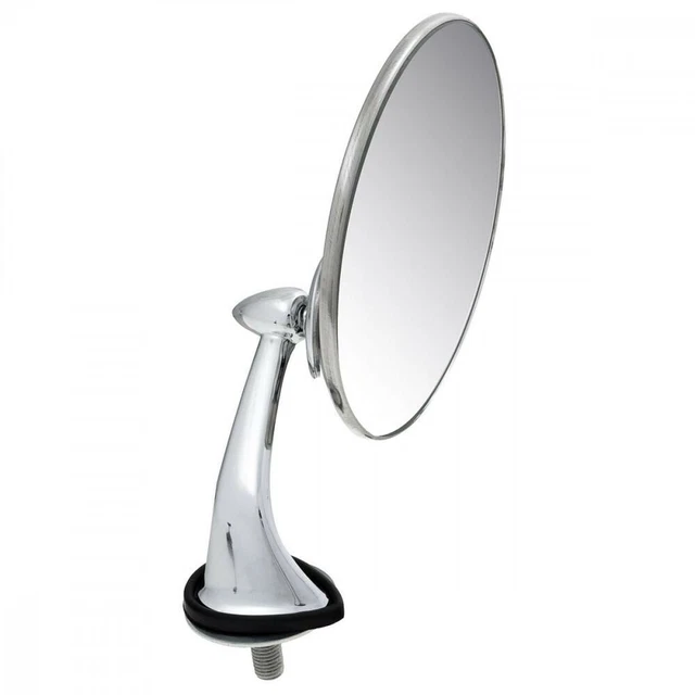 CLASSIC CAR CHROME Right Hand Round Exterior Wing Mirror Convex Glass