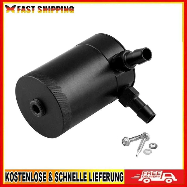 Universal Compact Baffled 2-Port Aluminum Oil Catch Can Reservoir Tank