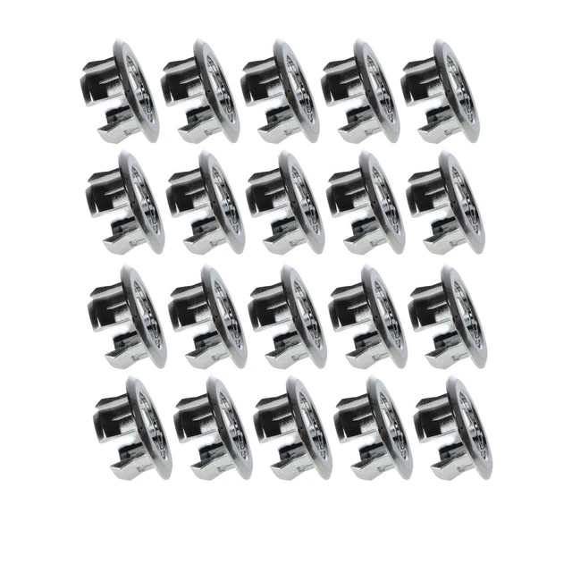 20pcs Bouchon de trop-plein Évier Trou rond Insérer Pièces De Rechange