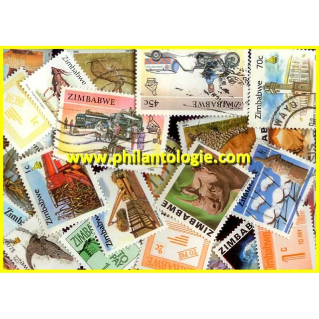 Zimbabwe timbres de collection tous différents.
