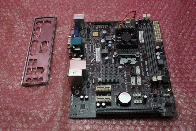 ECS NM70-M SOCKET DDR3 Micro ATX Motherboard With I/O Shield NM70-M £16 ...