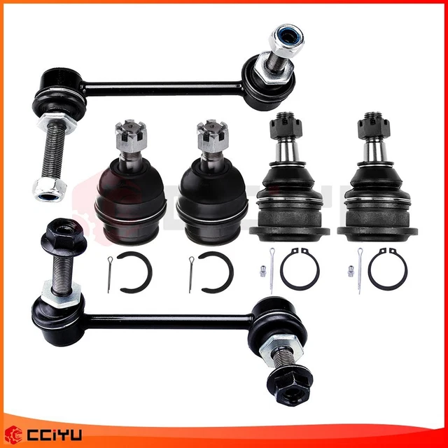 Set Of 6 For 2003-2009 Toyota 4Runner Front Upper Ball Joint Stabilizer Bar End