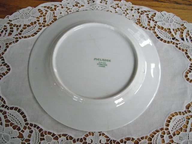 Vintage Syracuse China O.P.CO.  MELROSE Flowers 8" Plate ~ 3