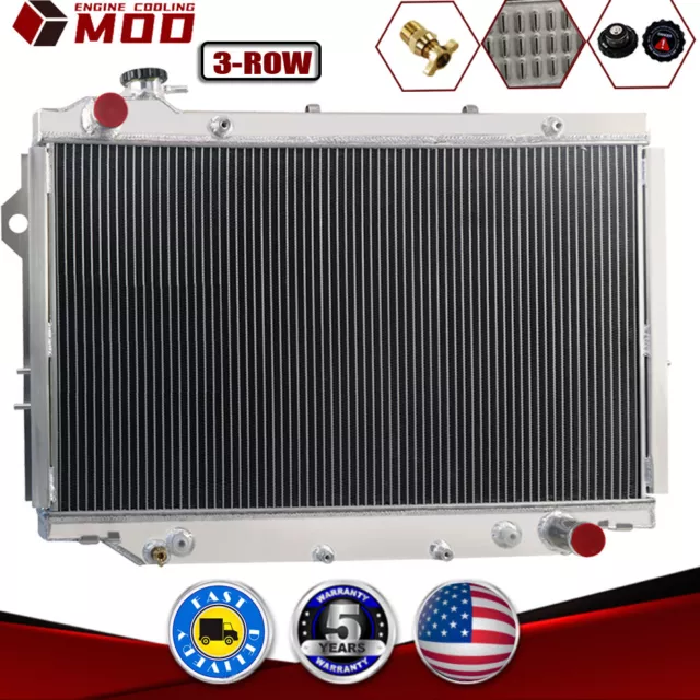 3Row Aluminum Radiator Fit 1990-1998 Toyota Land Cruiser Fzj80 4.5L L6 Gas At/Mt