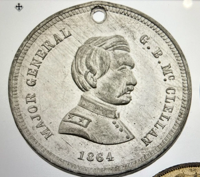 Geo McClellan 1&64 election political token very choice