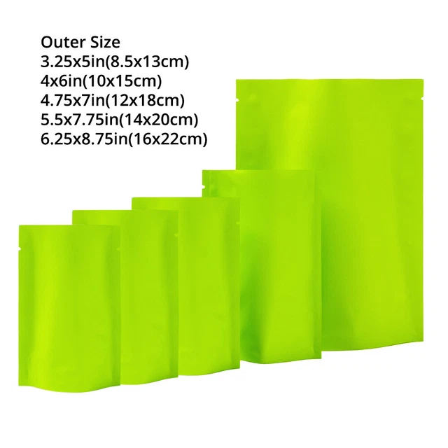 Stand Up Open Top Tear Notch Pouch Vacuum Heat Seal Bags Aluminum Foil Packaging