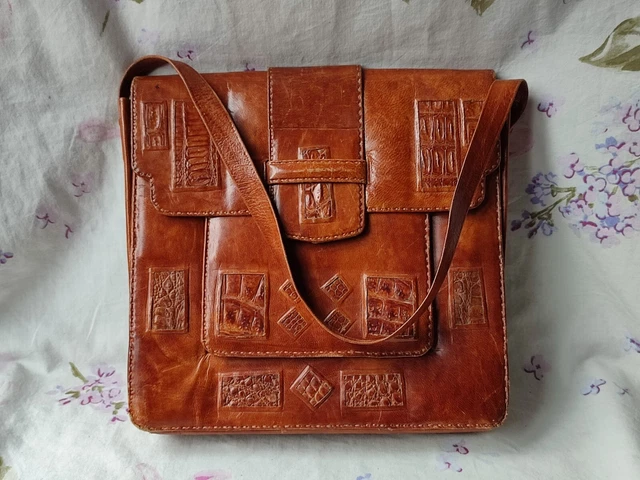 Sac à Main Vintage Laffargue Cuir Marron - St Jean De Luz Pays Basque - Occasion à Nettoyer
