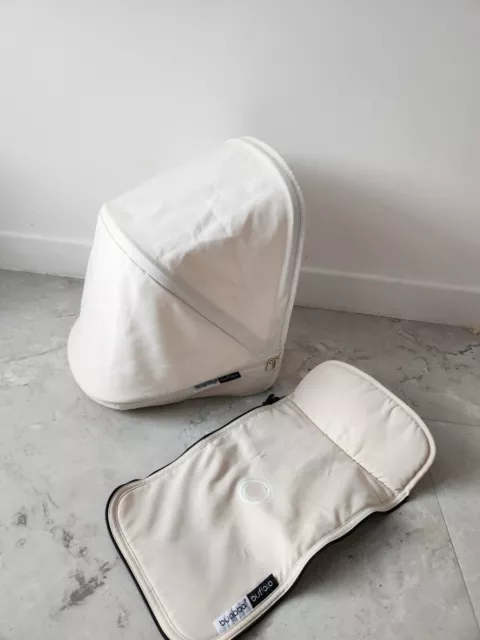 Bugaboo Buffalo Off White Extandable Sun Canopy / Hood & Apron