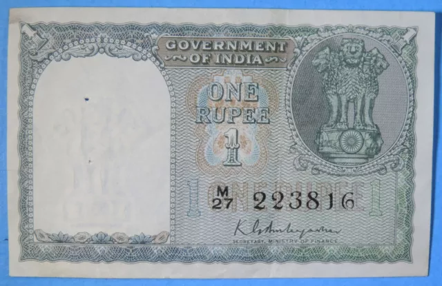 1949-50 India One 1 Rupee Note World Currency Banknote British Pick # 71b