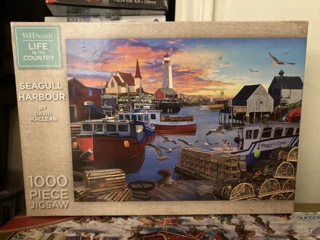 Seagull Harbour Jigsaw 1000 Piece Wh Smith David Maclean Puzzle
