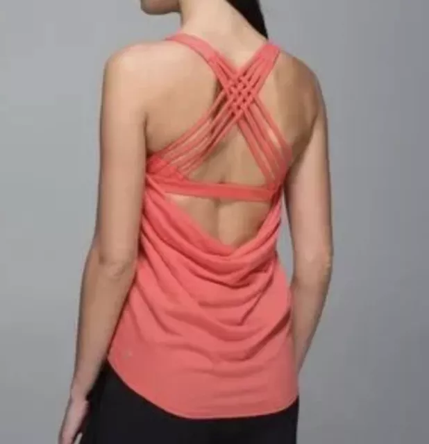 Serbatoio Lululemon Free To Be Wild 3-1 UK 14 US 10 rosa/salmone