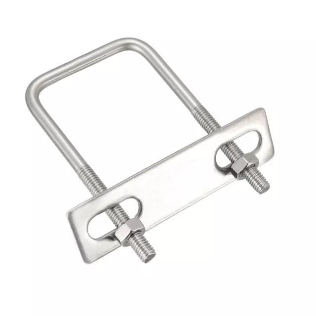 Square U-Bolts M6 D x 45mm W x 85mm L 304 Stainless Steel with Nuts Frame