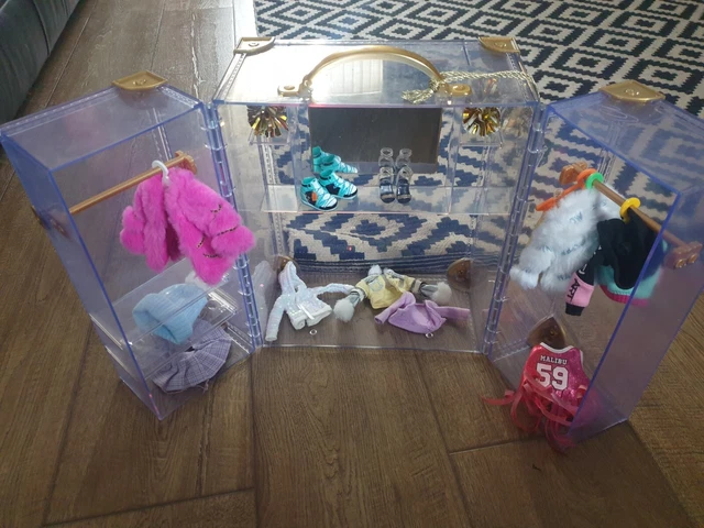Rainbow High Dolls Wardrobe closet with clothes and shoes