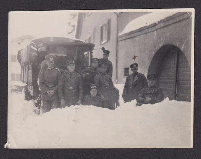 Privat Foto Militaria Hindelang Bayern Soldaten im Schnee 1928