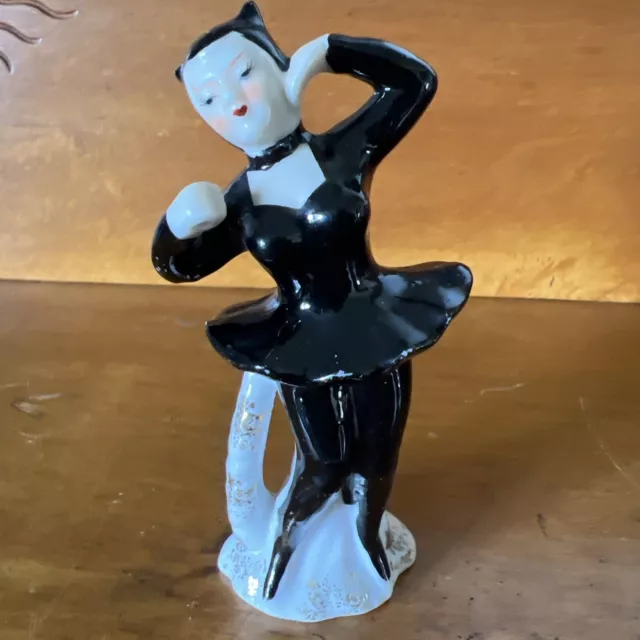 RARE Vintage Enesco/Sonsco Black She Devil Ballerina Without Trident Figurine 3