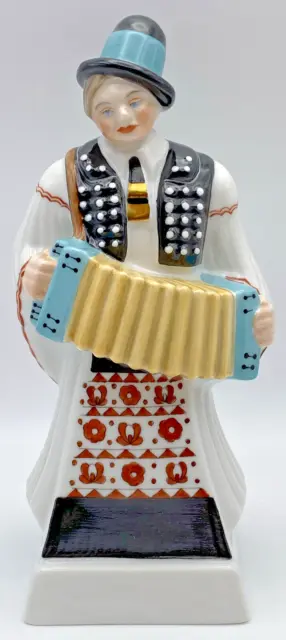 HEREND Pottery Hungary ~  PEASANT WEDDING MUSICIAN Accordion Player