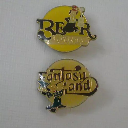 Walt Disney Pins Lot Of 2   Fantasy Land / Bear Country Jamboree. Circa Mid 80's