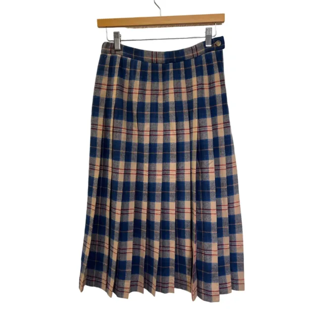 Pendleton Vinatage Authentic Cailean Tartan Wool Pleated Midi Skirt