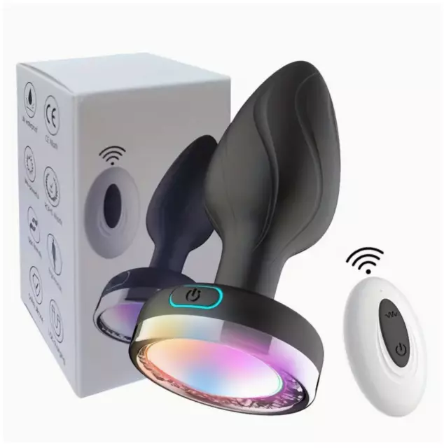 Plug anal vibrant lumineux télécommande rechargeable sextoy gay sodomie anus