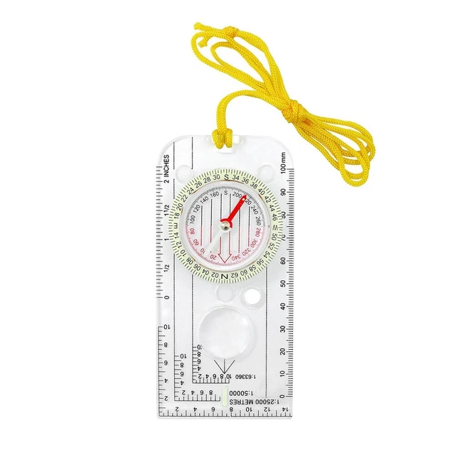 Bussola Da Orienteering In ABS Con Scala Luminosa - Bussola Da Pollice Per Escursionismo E Outdoor - Foto 13