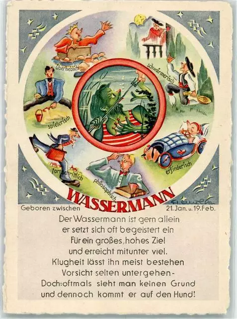 39787875 - Wassermann sign. CH Mueller Verlag Lengauer Nr. 1280 Sternzeichen