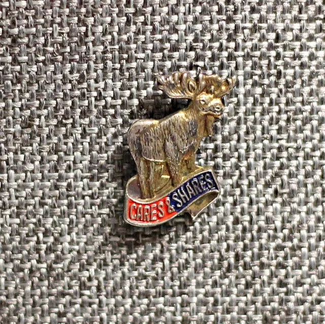 Fraternal Order of the Moose Lodge Lapel Pin Tie Tack Cares Shares