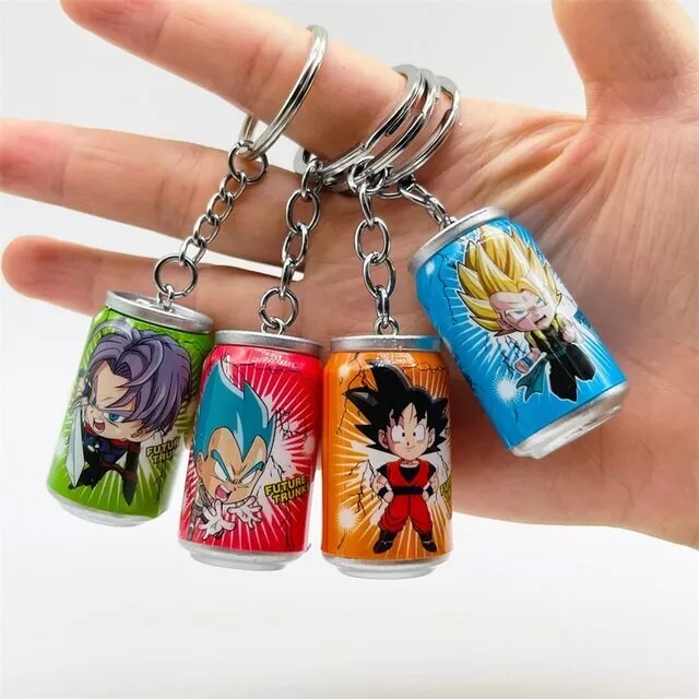 Dragon Ball Anime Keychain Son Goku Kakarotto Vegeta Trunks Keychain Cans Figure