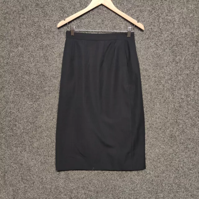 Fletcher Jones Womens Skirt Size 10 Navy Blue Straight Wool Blend