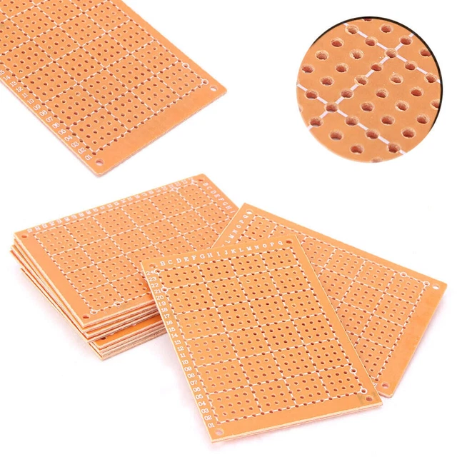 10pcs 5x7 cm Prototype Paper PCB Universal Board DIY Prototyping Kit @