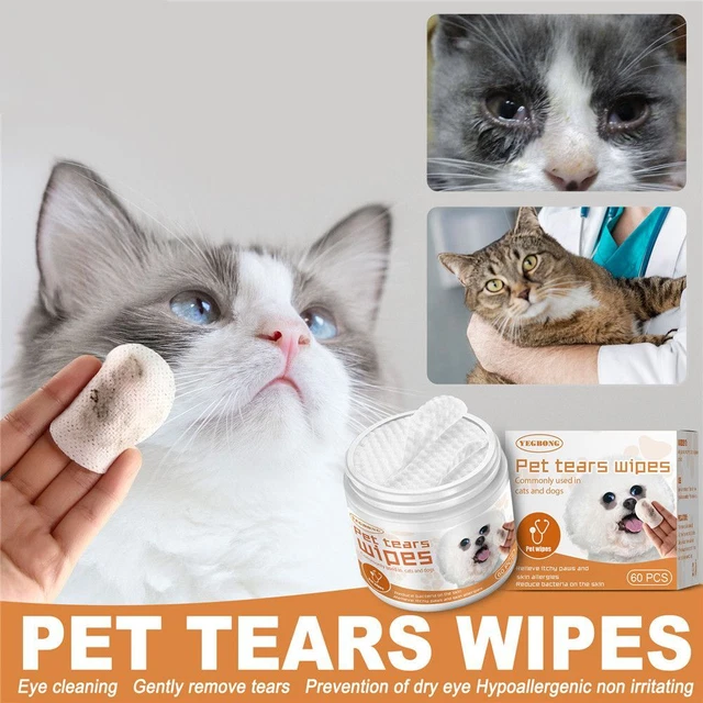 Détachant pour les larmes Lingettes nettoyantes pour les yeux et les oreilles
