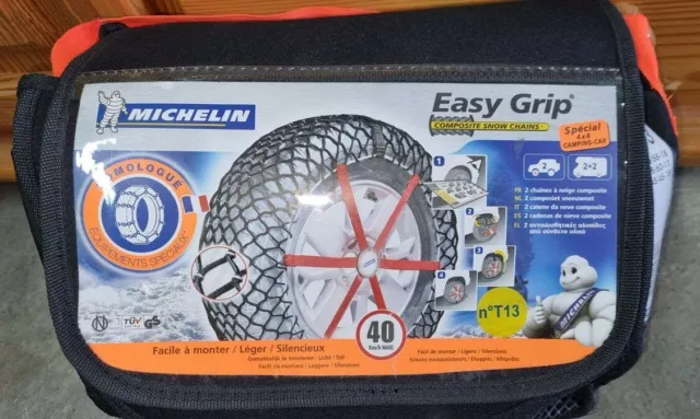 2 Chaînes neige Michelin T13 Easy Grip NEUF JAMAIS MONTE