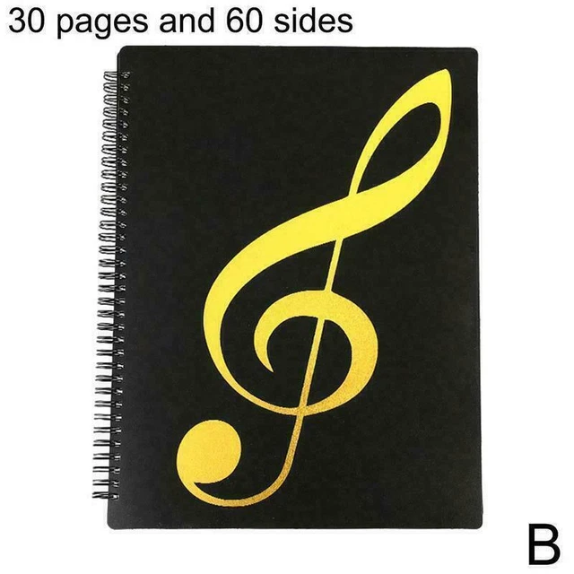 40/60 Pages Music Score Coil Binder Practice Piano R5 Paper Storage Hot Q9W0