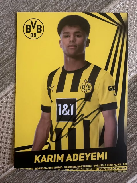 Karim Adeyemi BVB Borussia Dortmund Autogramm