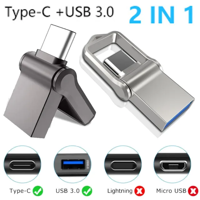 USB C Flash Drive Dual Drive USB Type-C Thumb Drive 32GB 64GB 128GB USB-C Drive