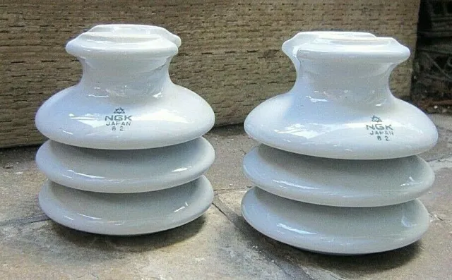 Single Vintage White Ngk Japan 82 Porcelain Post Insulator New Old Stock